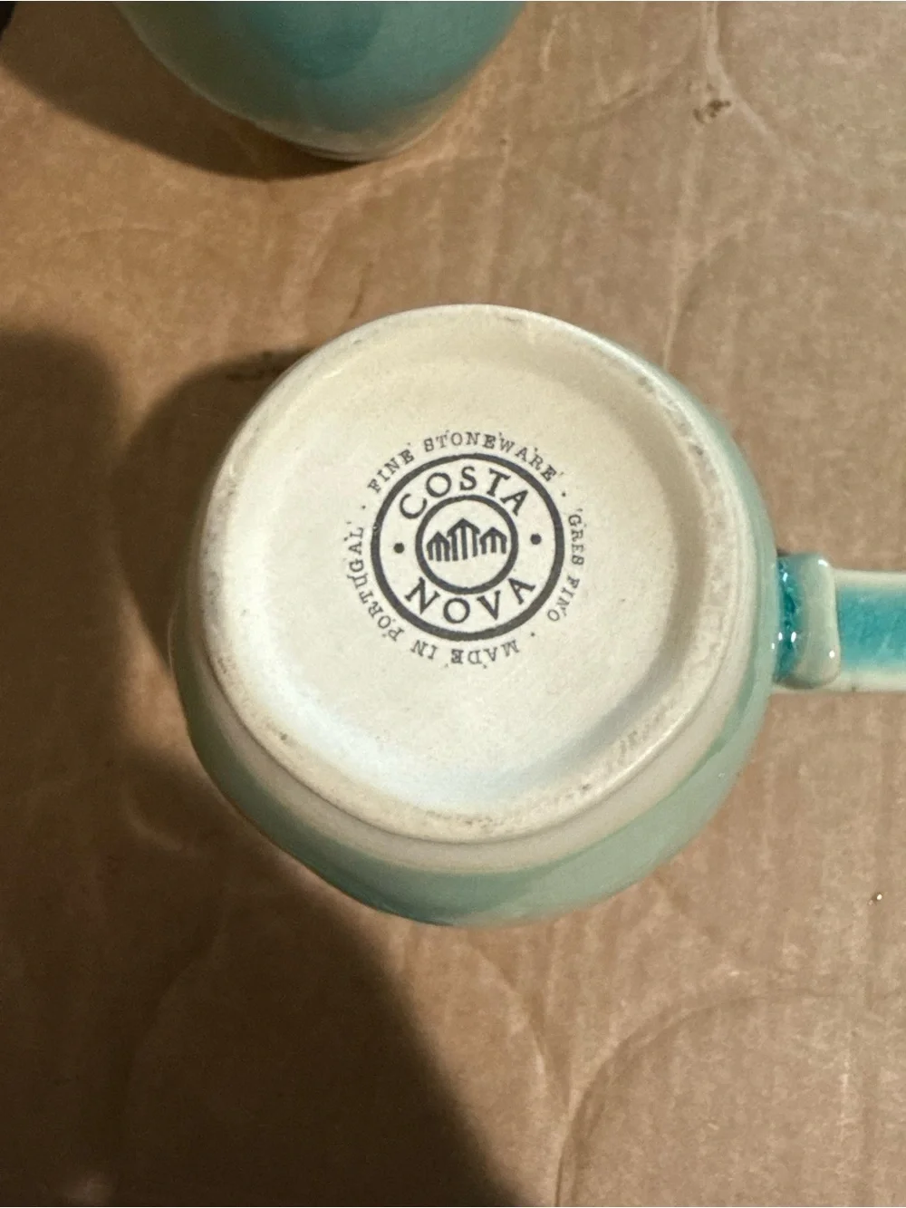 Glazed Ceramic Teal Coffee Mugs - Set of 2
